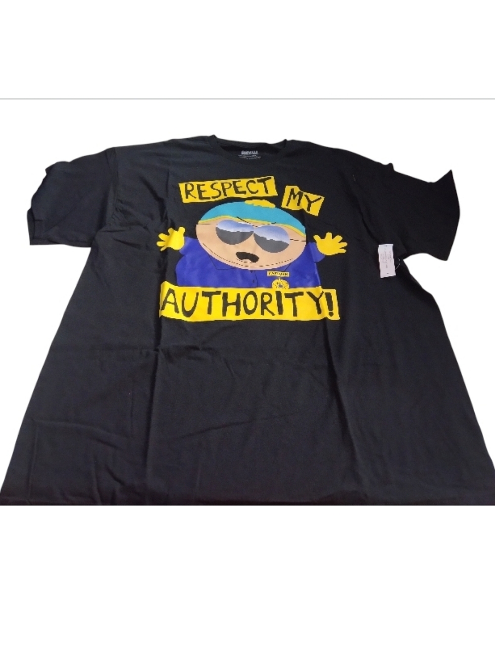 South Park Men's Cartman Graphic Tee In  Black 'Respect My Authority' New 2XL
